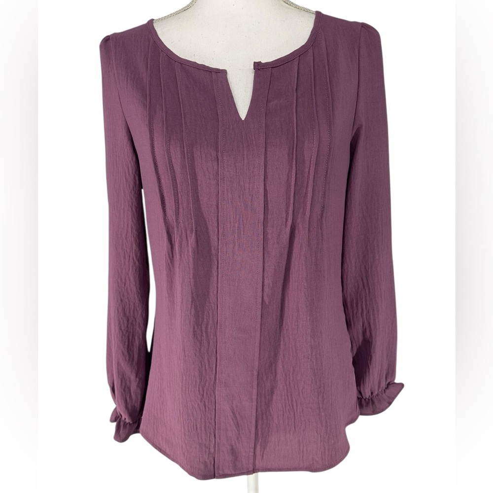 B / Purple Boho Sheer Top / Extra Small / Bohemian Fairy Whimsy Festival Retro